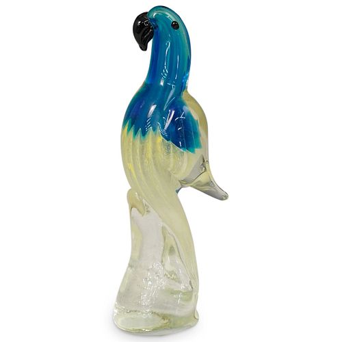 MURANO ART GLASS BLUE PARROT FIGURINEDESCRIPTION  38cbf1