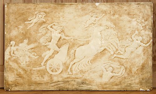 PLASTER NEOCLASSICAL WALL PLAQUE 38cbfa