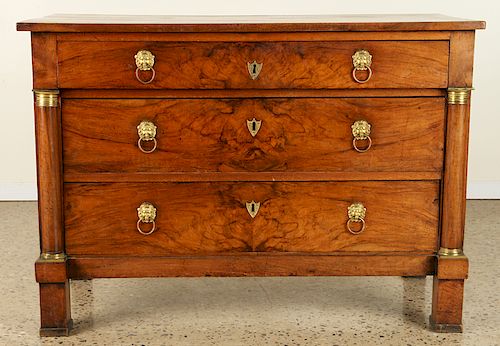 19TH C FRENCH WALNUT EMPIRE COMMODEA 38cc3c