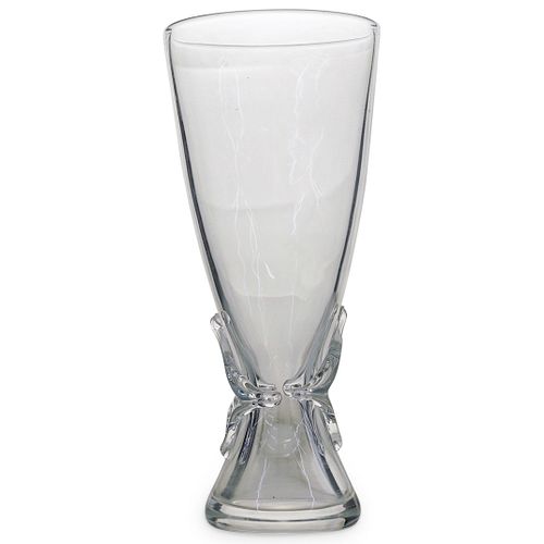 STEUBEN CLEAR CRYSTAL VASEDESCRIPTION: