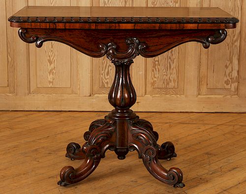 19TH C. ENGLISH WILLIAM IV ROSEWOOD