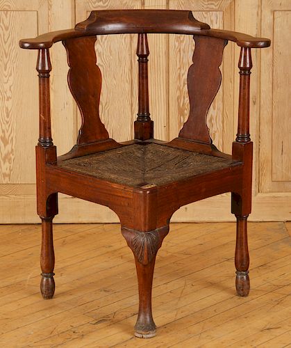 LATE 19TH C. ENGLISH RUSH SEAT