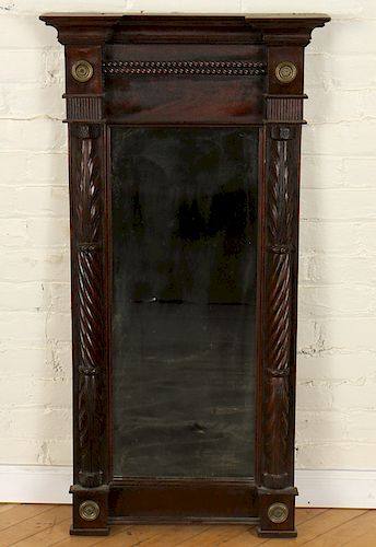 19TH CENTURY MIRROR WITH BRONZE 38ccbd