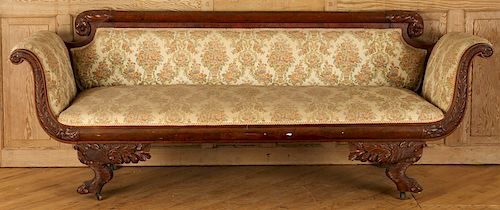 19TH CENT. AMERICAN CLASSICAL SOFA