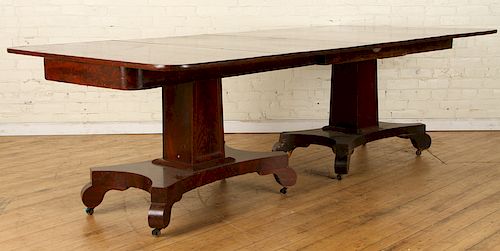 A TWO PART EMPIRE MAHOGANY DINING