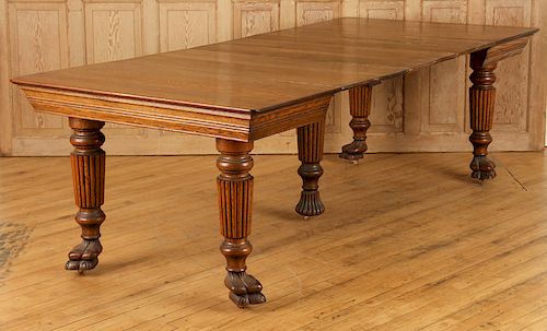 CARVED OAK DINING TABLE BALUSTER 38cce4