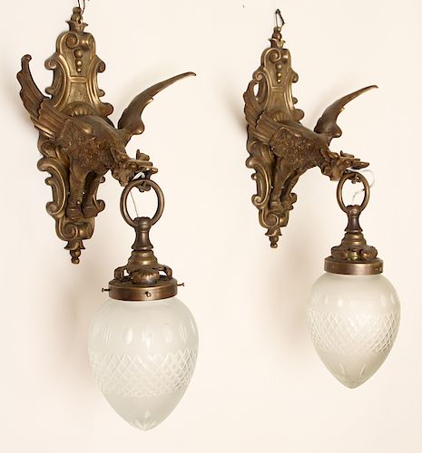 PAIR EARLY 20TH C. 1-LIGHT SCONCES