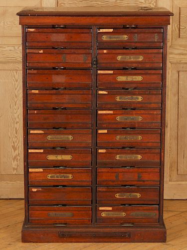 LATE 19TH C. AMERICAN WALNUT FILE