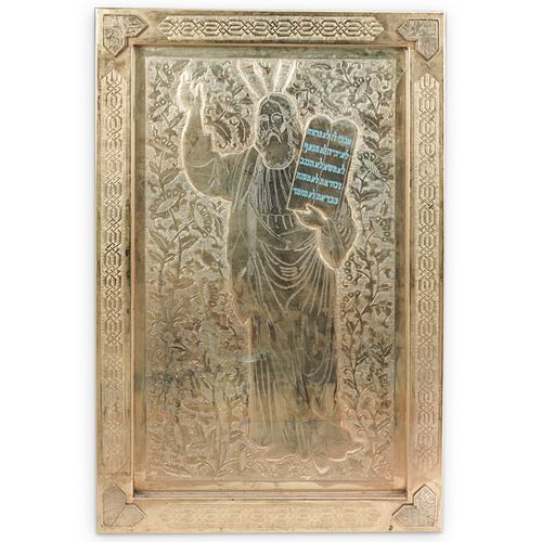 JUDAICA MOSES TEN COMMANDMENTS BRASS