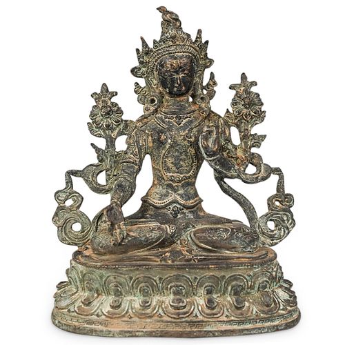 TIBETAN GREEN TARA BRONZE BUDDHA 38cdac