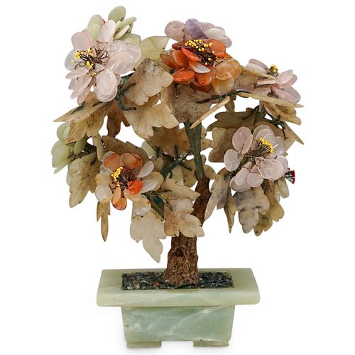 CHINESE JADE ROSE QUARTZ TREEDESCRIPTION  38cddb