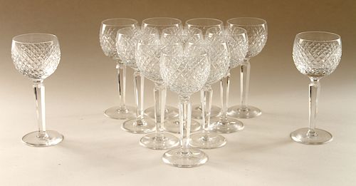 12 WATERFORD CRYSTAL WINE GLASSES 38cdff