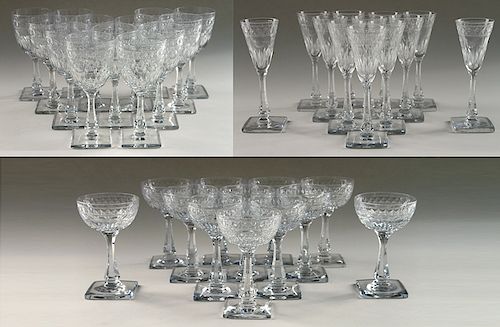 THIRTY SEVEN PIECE HAWKES CUT CRYSTAL 38ce12