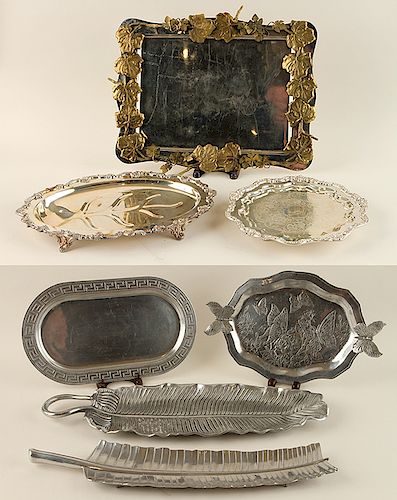 COLLECTION OF 7 SILVERPLATE AND 38ce43