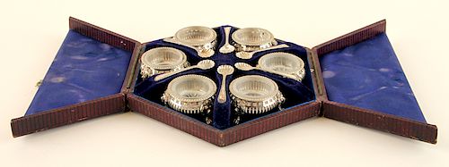 CASED SET 6 ENGLISH SILVEPLATE 38ce3a