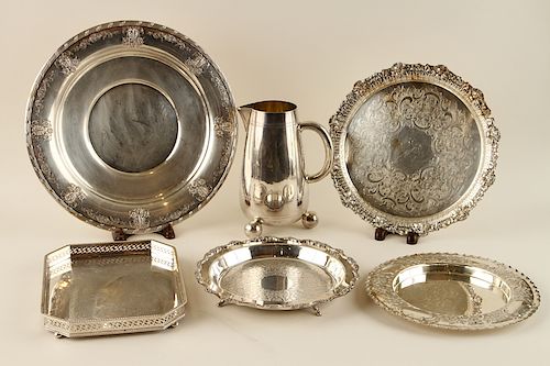 COLLECTION OF SIX ENGLISH SILVERPLATE