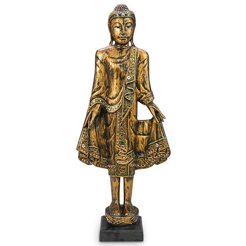 GILT WOOD CARVED BUDDHIST GODDESSDESCRIPTION  38ce7c