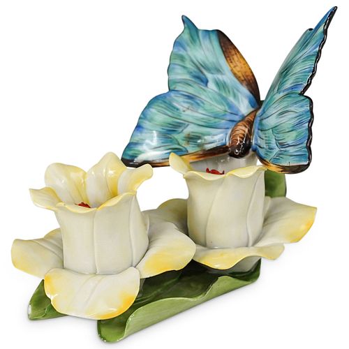HEREND PORCELAIN BUTTERFLY FIGURINEDESCRIPTION: