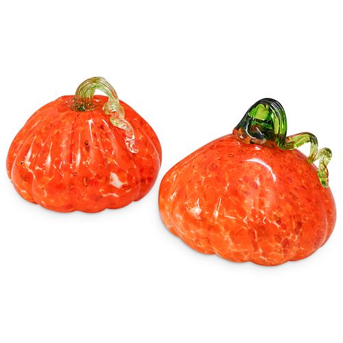  2 PC MURANO GLASS GOURDSDESCRIPTION  38ce9d