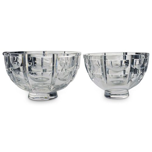  2PC ORREFORS CRYSTAL THOUSAND 38ce97