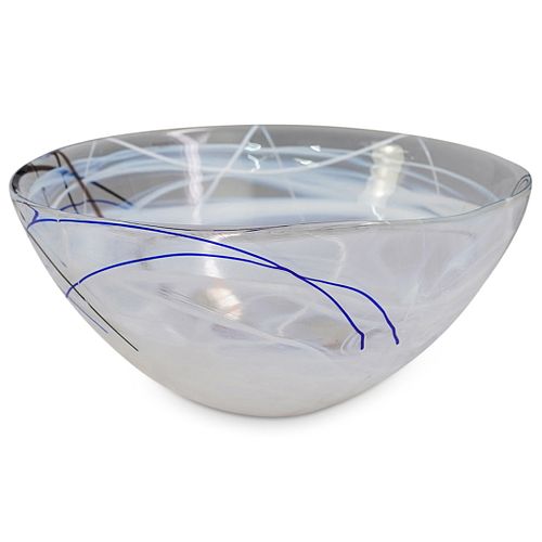 LARGE KOSTA BODA SWIRL GLASS BOWLDESCRIPTION: