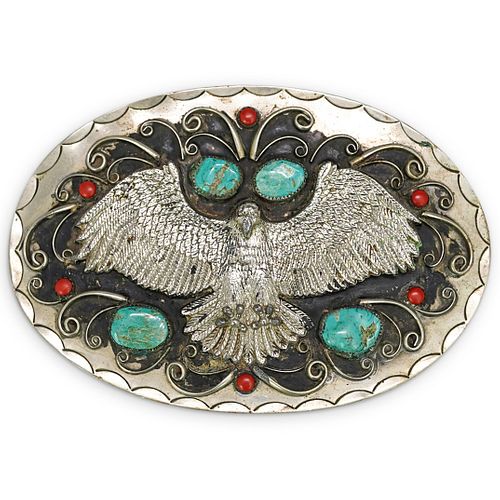 SILVER PLATED NAVAJO STYLE EAGLE