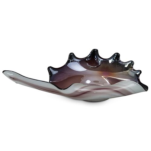 MURANO GLASS CENTERPIECE SHELL