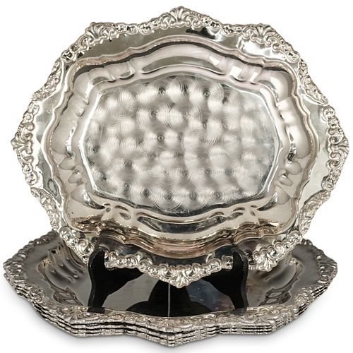 (5 PC) SILVER PLATED ORNATE BOWL