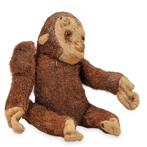 EARLY MOHAIR STRAW STUFFED MONKEYDESCRIPTION  38cf62