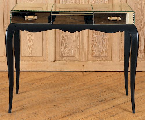 FRENCH CONSOLE TABLE MIRRORED TOP 38cf6b