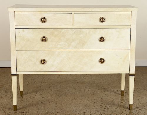 PARCHMENT COVERED COMMODE MANNER 38cf94