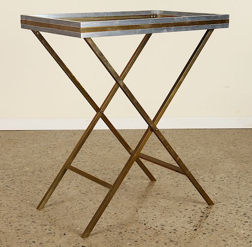 CHROME AND BRONZE MIXING TABLE