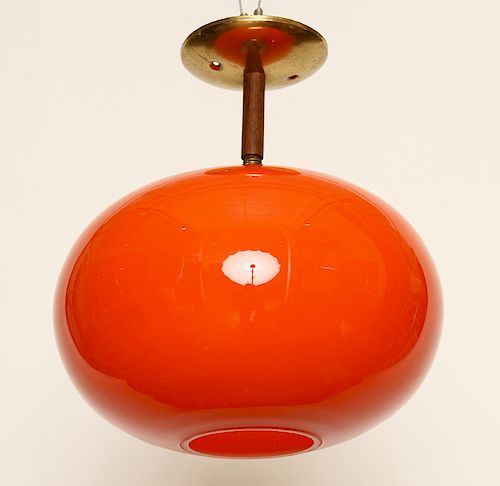 MID CENTURY MODERN GLASS ORANGE