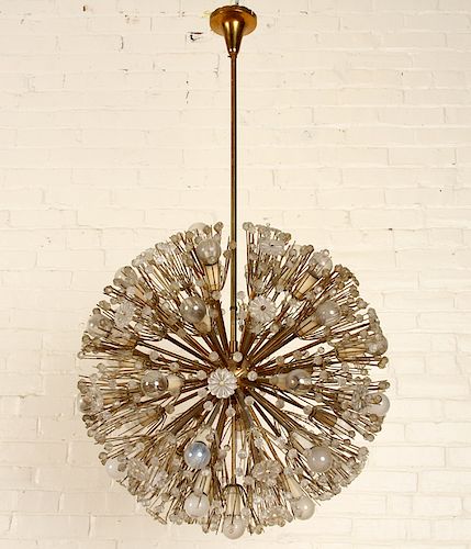 SPUTNIK BRASS GLASS CHANDELIER 38cfc0