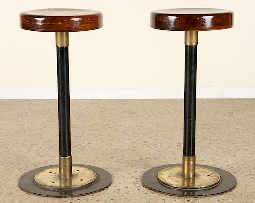 PAIR OF LACQUERED WOOD BAR STOOLS 38cfe5