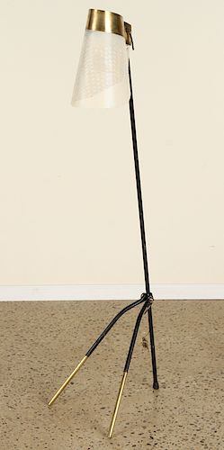 IRON AND BRONZE FLOOR LAMP CIRCA 38d004