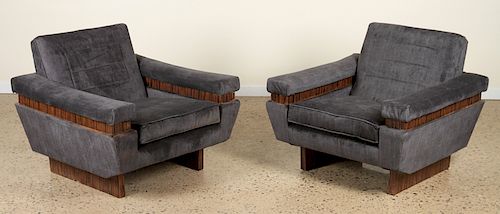 PAIR OF MID CENTURY MODERN MACASSAR 38d018