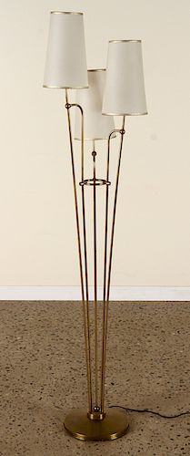 BRASS FLOOR LAMP MANNER OF JEAN