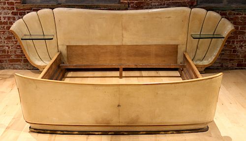 ART DECO QUEEN SIZE SYCAMORE BED