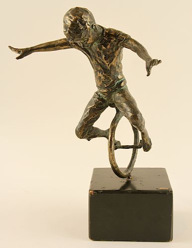 CURTIS JERE BRONZE SCULPTURE CHILD