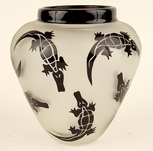 CAMEO ART GLASS VASE DATED AND 38d07b