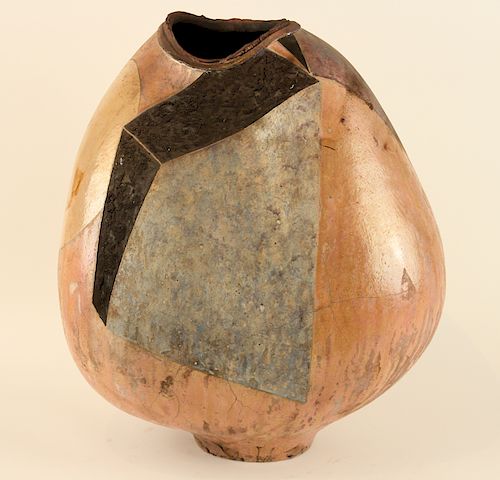 LARGE ORGANIC FORM GLAZED VESSELA large