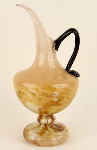 CHARLES SCHNEIDER ART GLASS PITCHER