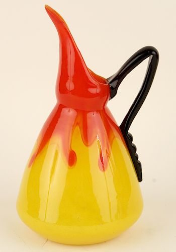 CHARLES SCHNEIDER ART GLASS PITCHER