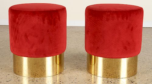 PAIR ITALIAN LIP STICK STOOLS BRASS 38d0d7