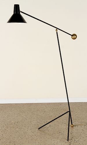 MID CENTURY MODERN BRASS IRON FLOOR 38d0ee