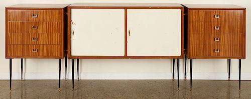 UNUSUAL 3-SECTION SIDEBOARD IRON