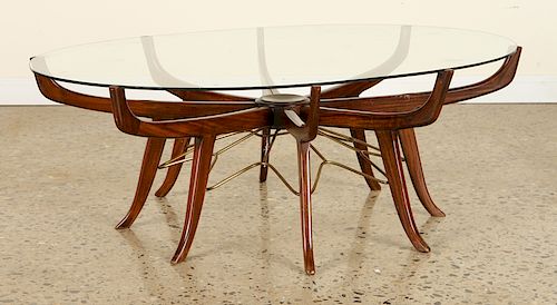 SPIDER GLASS TOP COFFEE TABLE BY