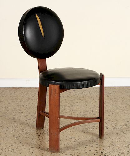 ITALIAN LEATHER LOLLIPOP FORM CHAIR 38d11d