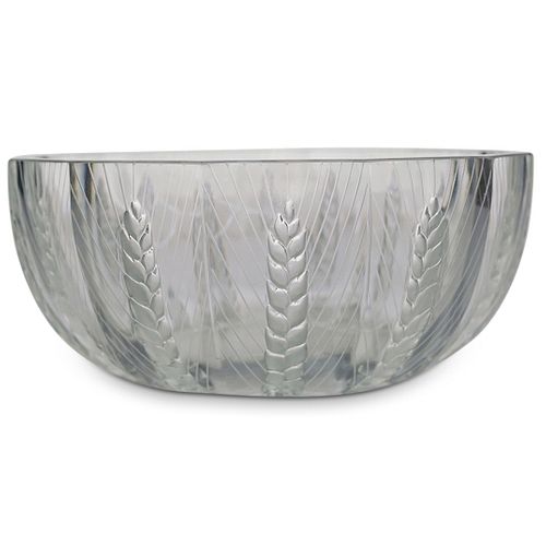 LALIQUE CRYSTAL BOWL W WHEAT PATTERNDESCRIPTION  38d1b7